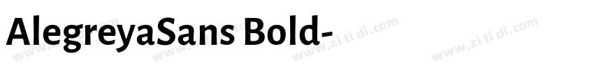 AlegreyaSans Bold字体转换